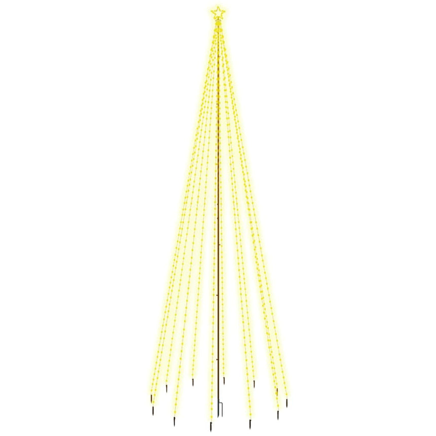 Kerstboom Met Grondpin 732 Led's Warmwit 500 Cm Blauw
