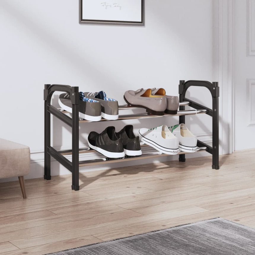 Schoenenrek Met 2 Schappen Verlengbaar 119X24X37 Cm Wit