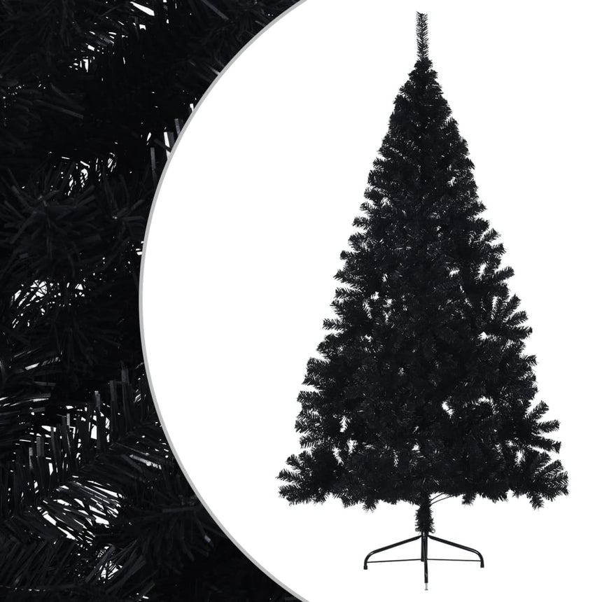Kunstkerstboom Met Standaard Half 240 Cm Pvc Zwart