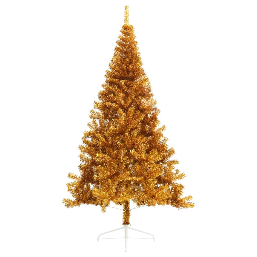 Kunstkerstboom Half Met Standaard 210 Cm Pet Kleurig Goud
