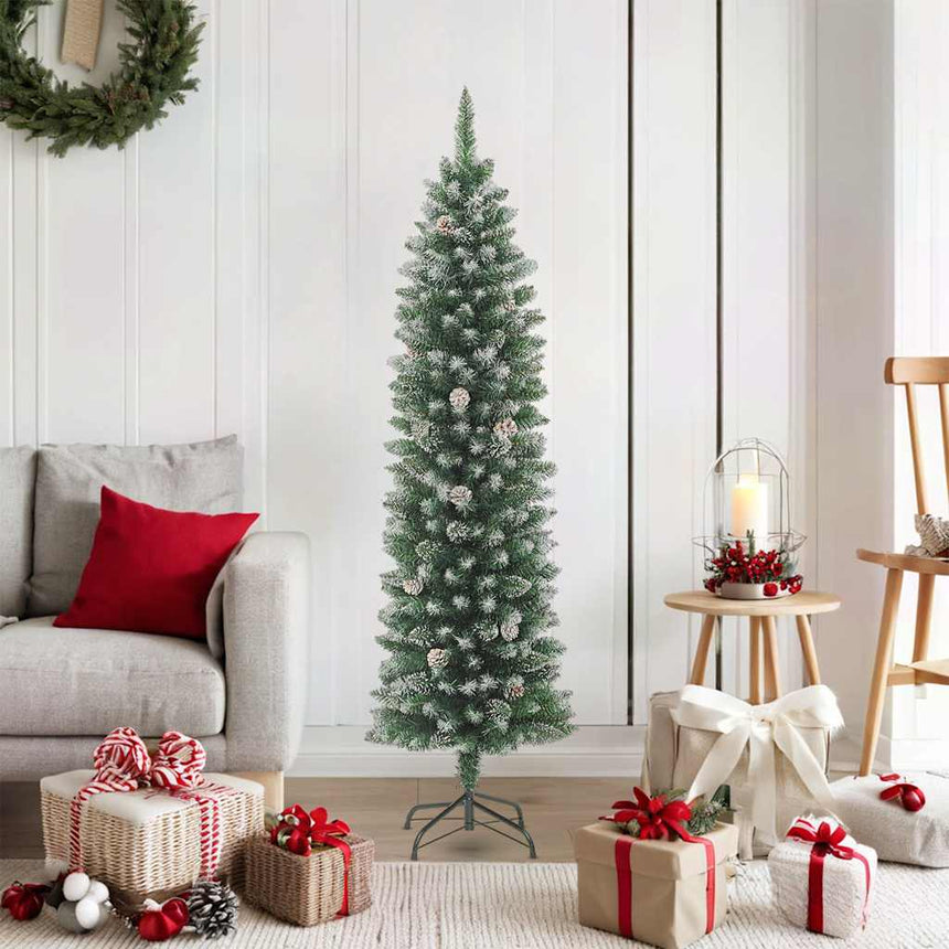 Kunstkerstboom Smal Met Standaard Pvc