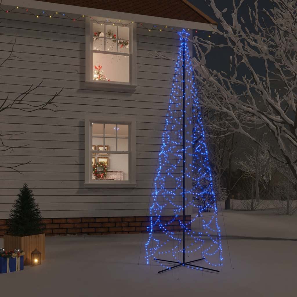 Kegelkerstboom 1400 Led's Blauw 160X500 Cm