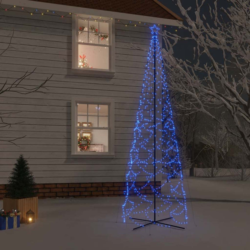 Kegelkerstboom 1400 Led's Blauw 160X500 Cm