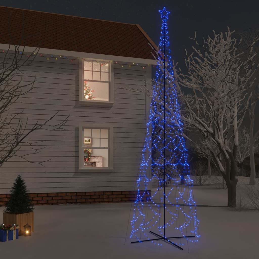 Kegelkerstboom 3000 Led's Blauw 230X800 Cm