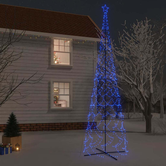 Kegelkerstboom 3000 Led's Blauw 230X800 Cm