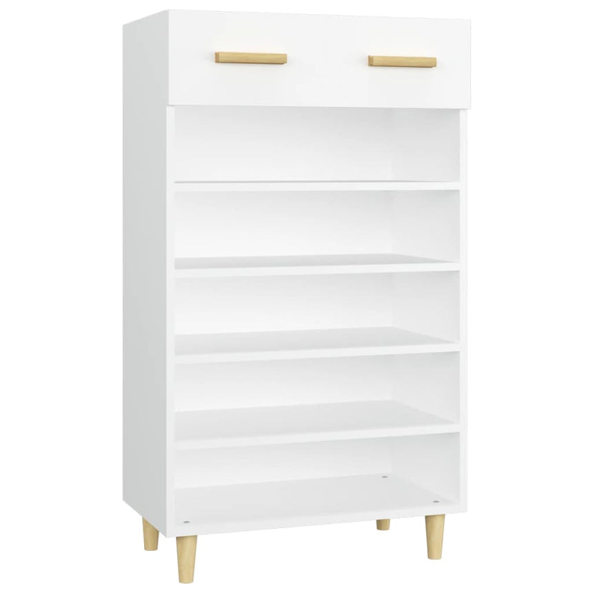 Schoenenkast 60X35X105 Cm Bewerkt Hout Wit