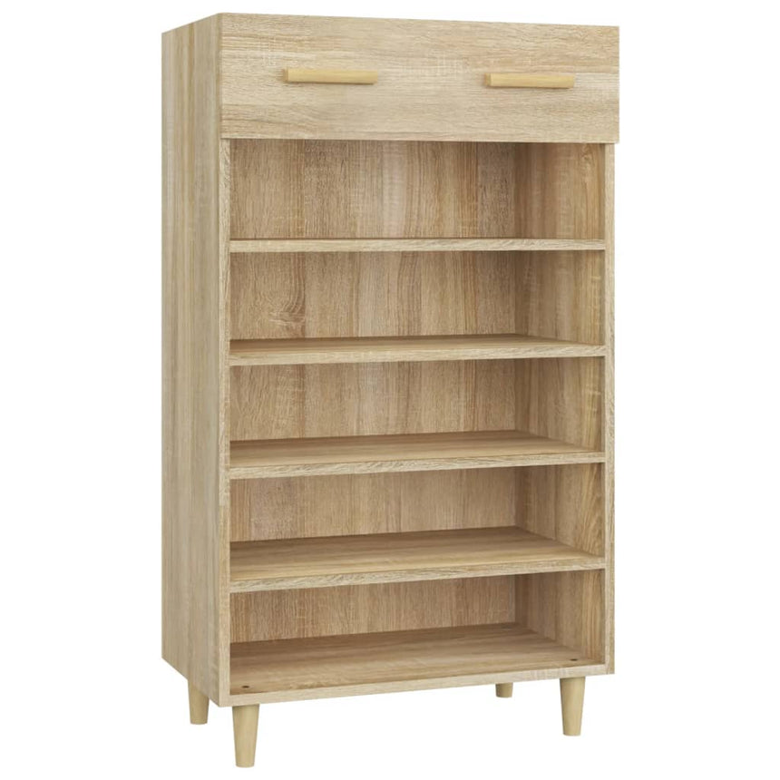 Schoenenkast 60X35X105 Cm Bewerkt Hout Kleurig Sonoma Eiken