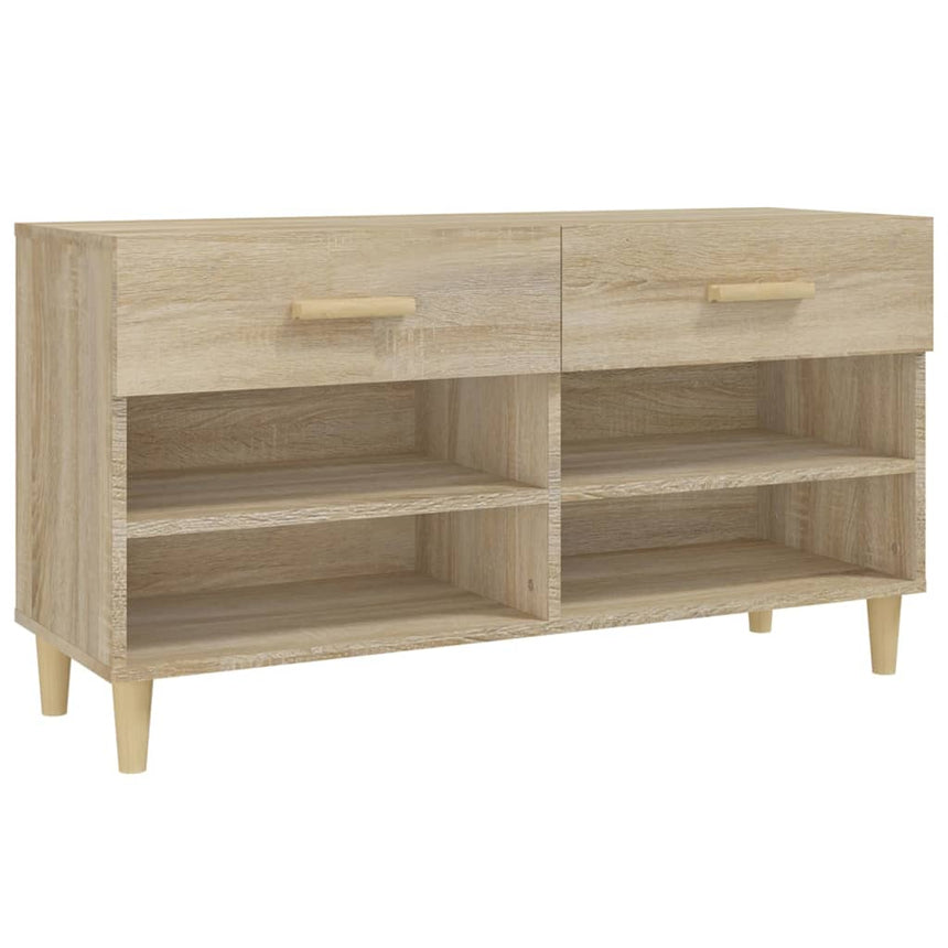 Schoenenkast 102X35X55 Cm Bewerkt Hout Kleurig Sonoma Eiken