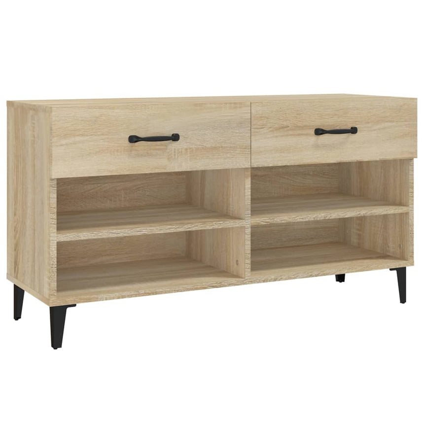 Schoenenkast 102X35X55 Cm Bewerkt Hout Kleurig Sonoma Eiken