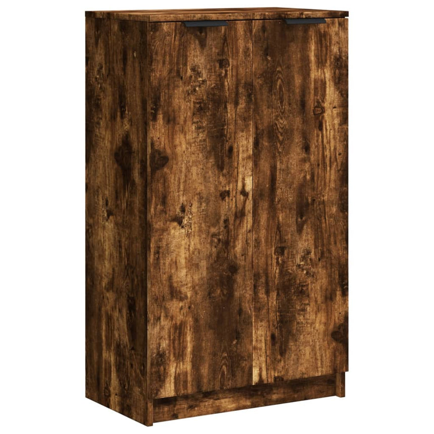 Schoenenkast 59X35X100 Cm Bewerkt Hout Kleurig Gerookt Eiken