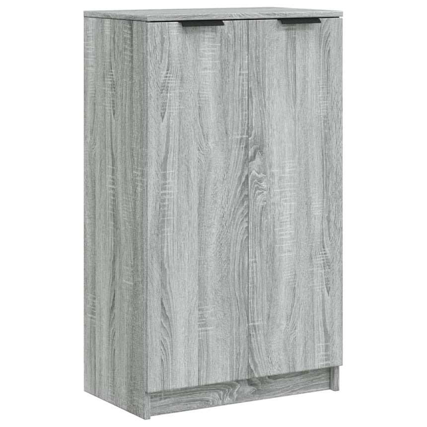 Schoenenkast 59X35X100 Cm Bewerkt Hout Eikenkleur Grijs Sonoma