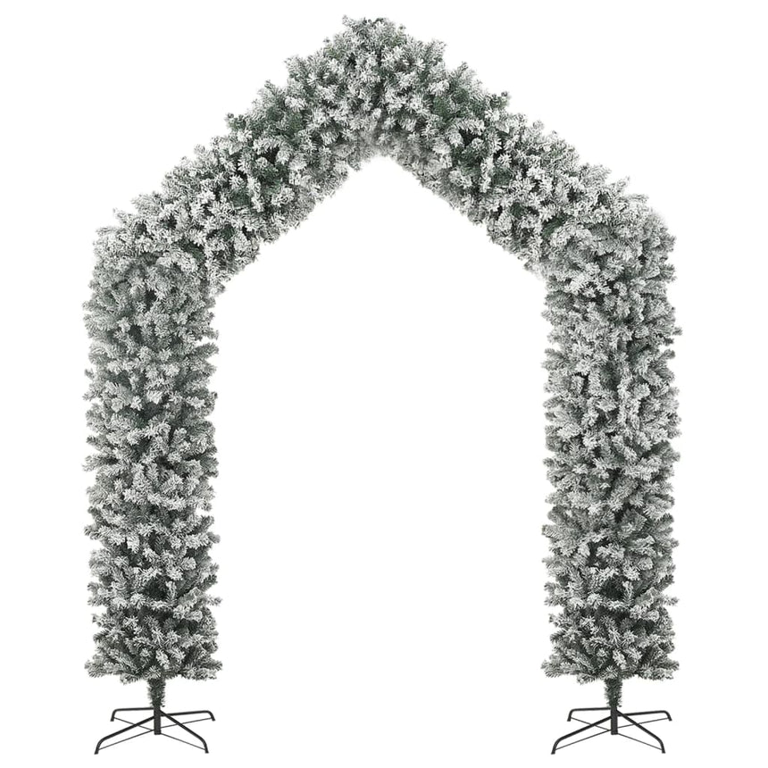 Kerstboog Met Sneeuwvlokken 270 Cm Wit En Groen