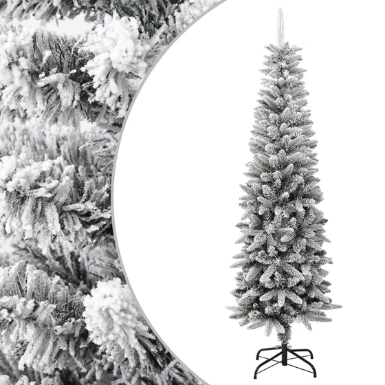 Kunstkerstboom Met Sneeuw Smal 180 Cm Pvc En Pe