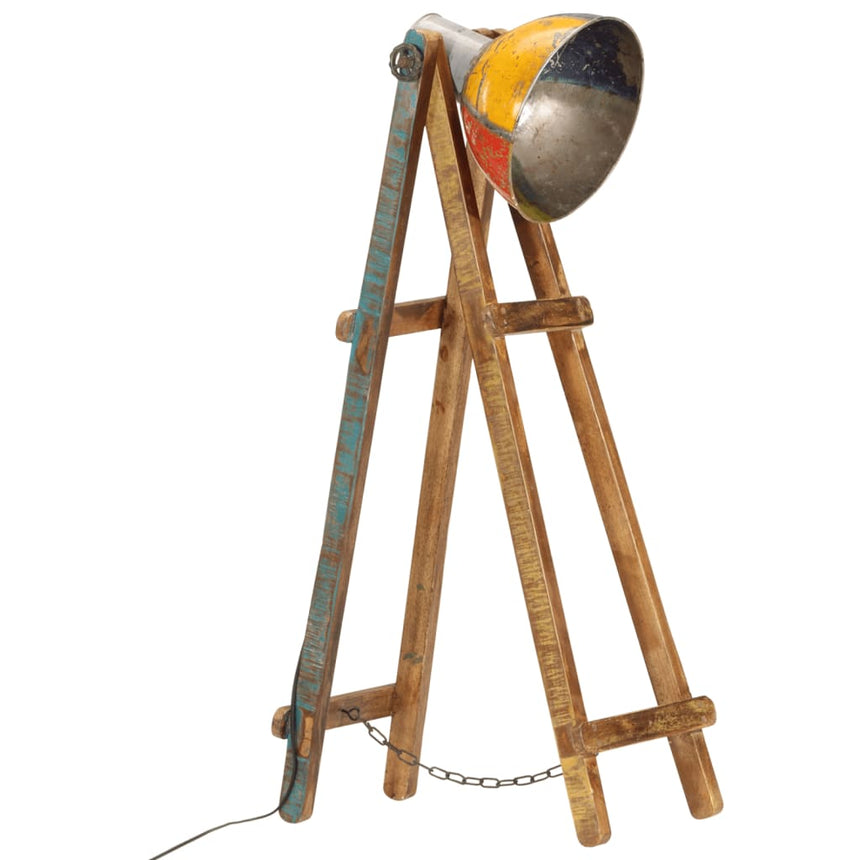 Vloerlamp E27 Massief Mangohout Meerkleurig