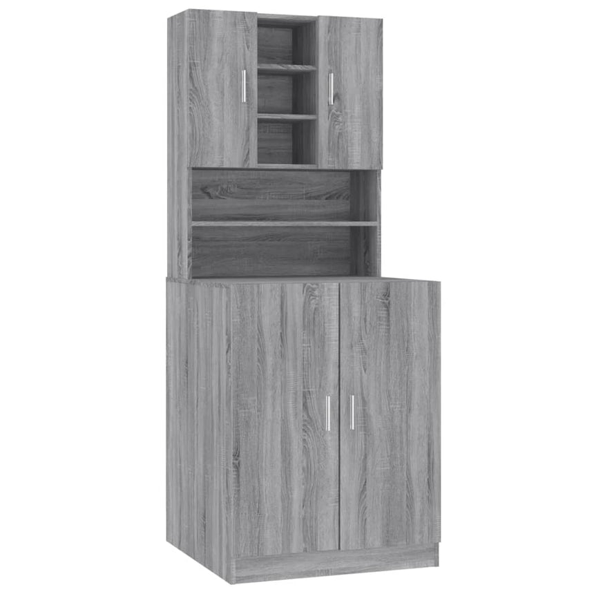Wasmachinekast Bewekrt Hout Eikenkleurig