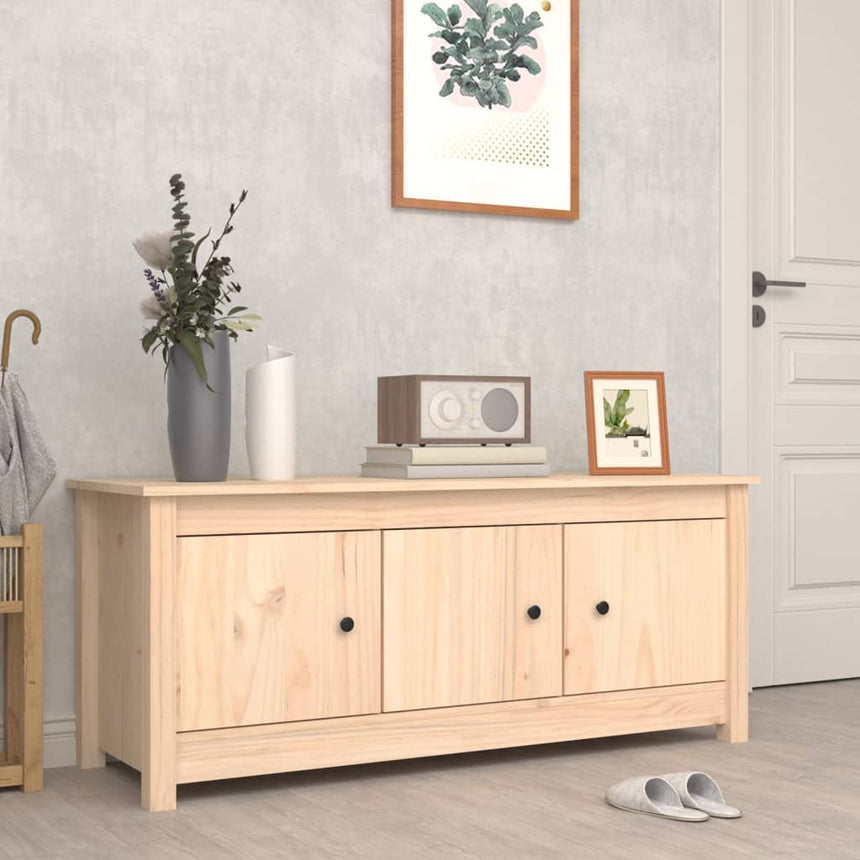 Schoenenkast 110X38X45,5 Cm Massief Grenenhout Naturel