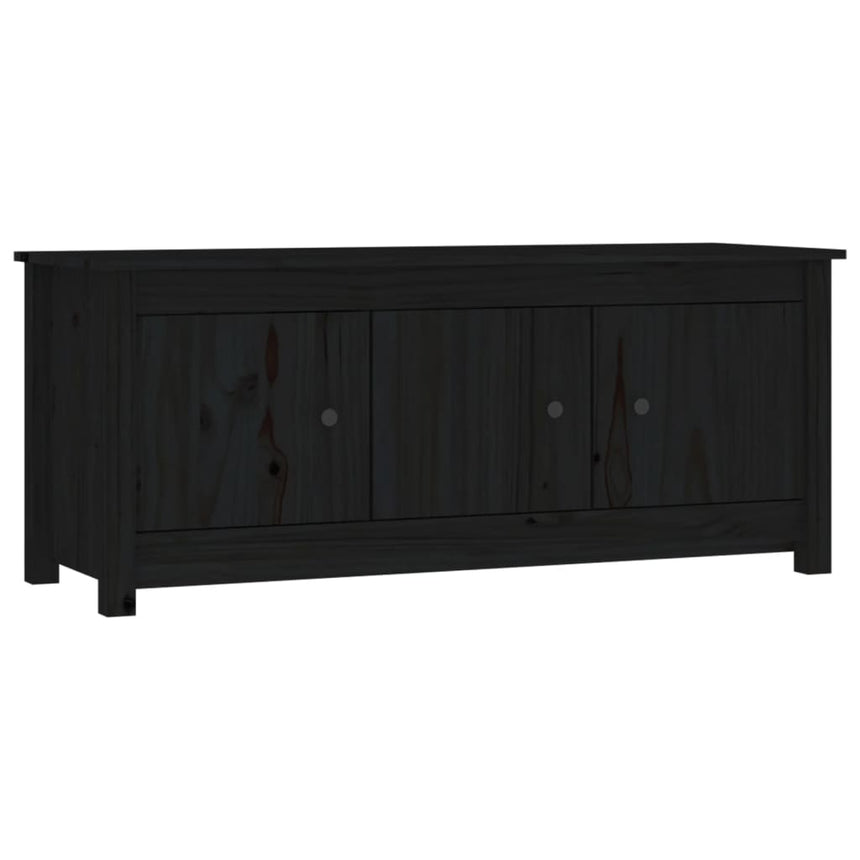 Schoenenkast 110X38X45,5 Cm Massief Grenenhout Zwart