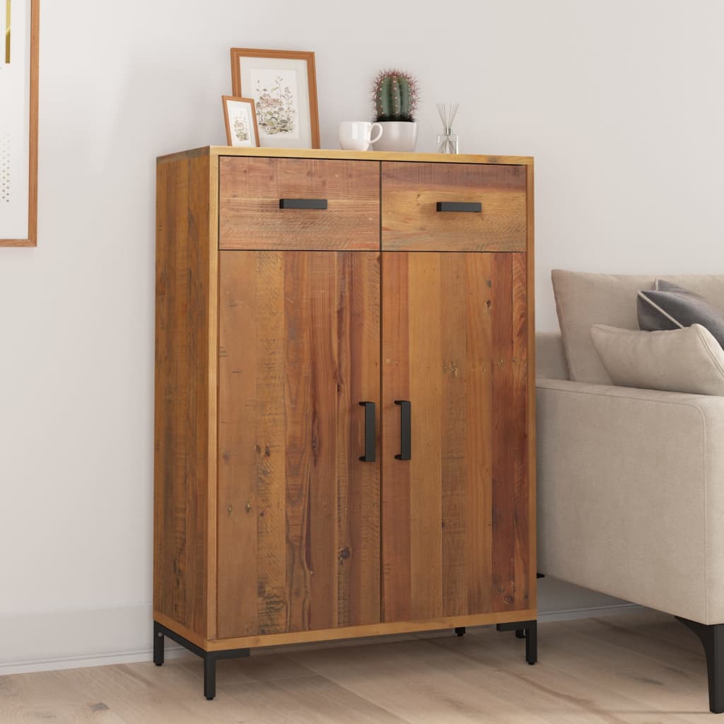 Schoenenkast 75X40X110 Cm Massief Grenenhout Bruin