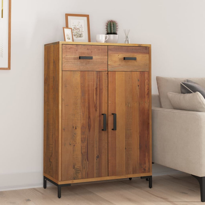 Schoenenkast 75X40X110 Cm Massief Grenenhout Bruin