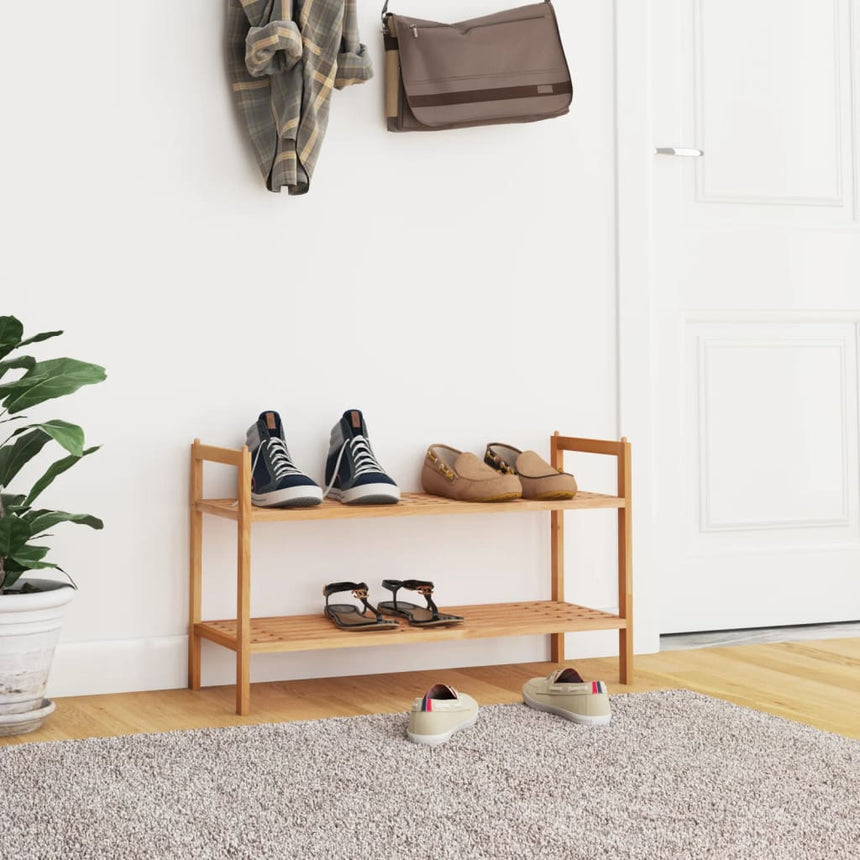 Schoenenrekken 69X27X41 Cm Massief Walnotenhout