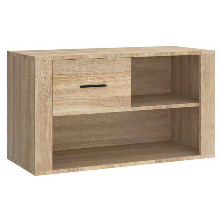 Schoenenkast 80X35X45 Cm Bewerkt Hout Kleurig Sonoma Eiken