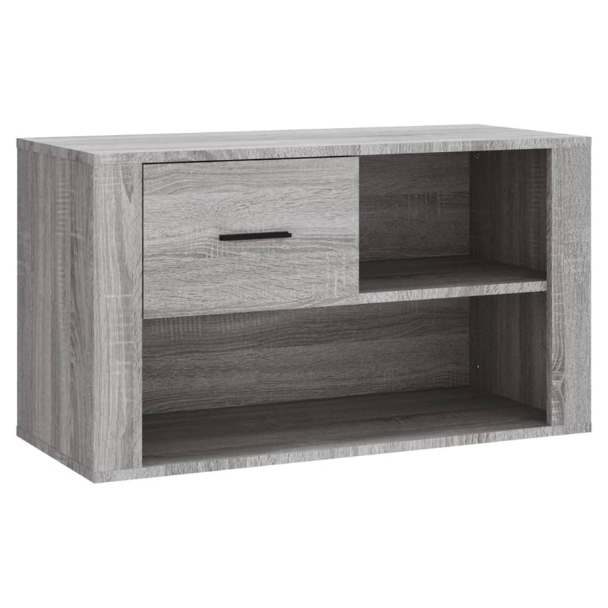Schoenenkast 80X35X45 Cm Bewerkt Hout Grijs Sonoma