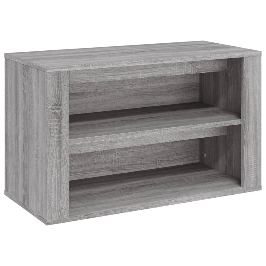Schoenenrek 75X35X45 Cm Bewerkt Hout Eikenkleur Grijs Sonoma