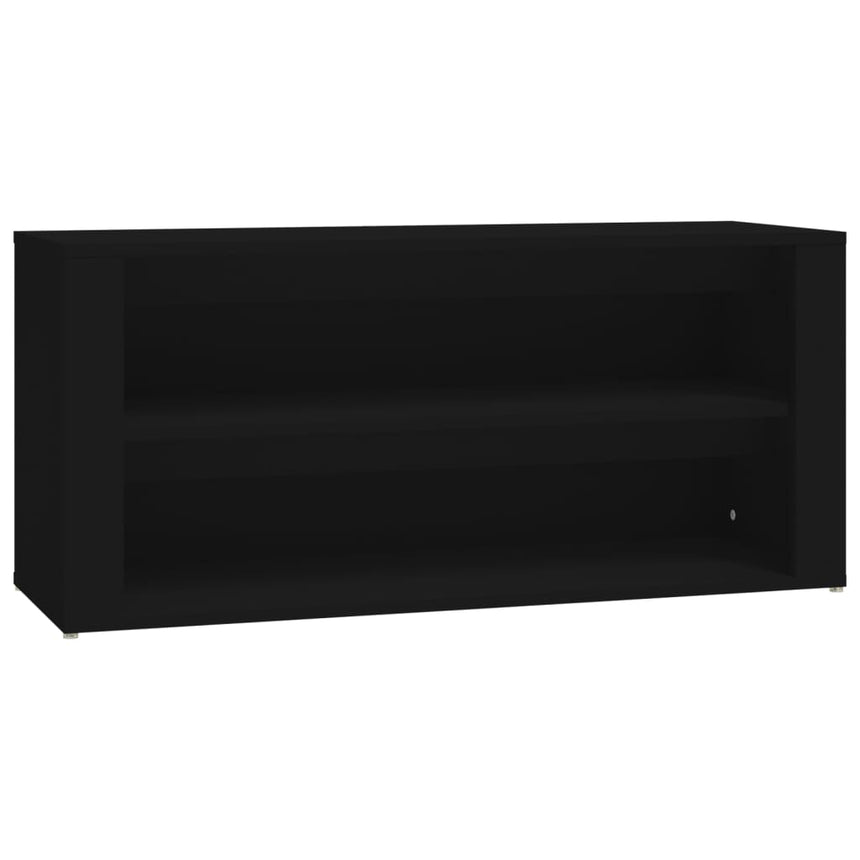 Schoenenrek 100X35X45 Cm Bewerkt Hout Zwart
