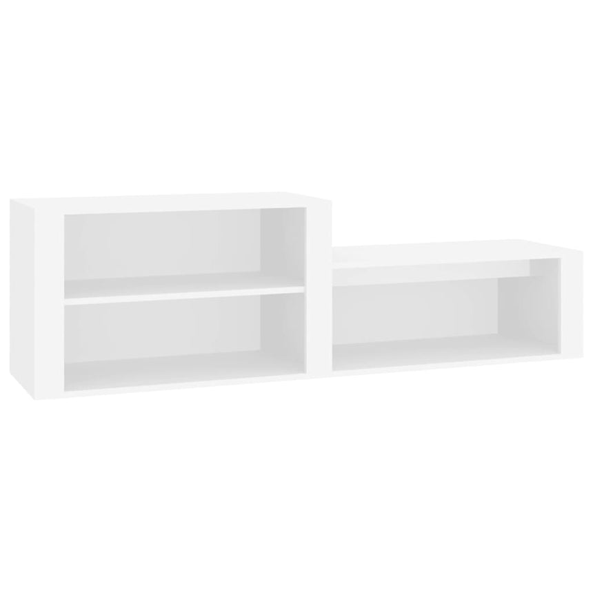 Schoenenkast 150X35X45 Cm Bewerkt Hout Wit
