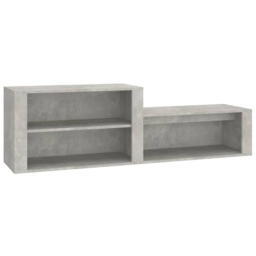Schoenenkast 150X35X45 Cm Bewerkt Hout Betongrijs