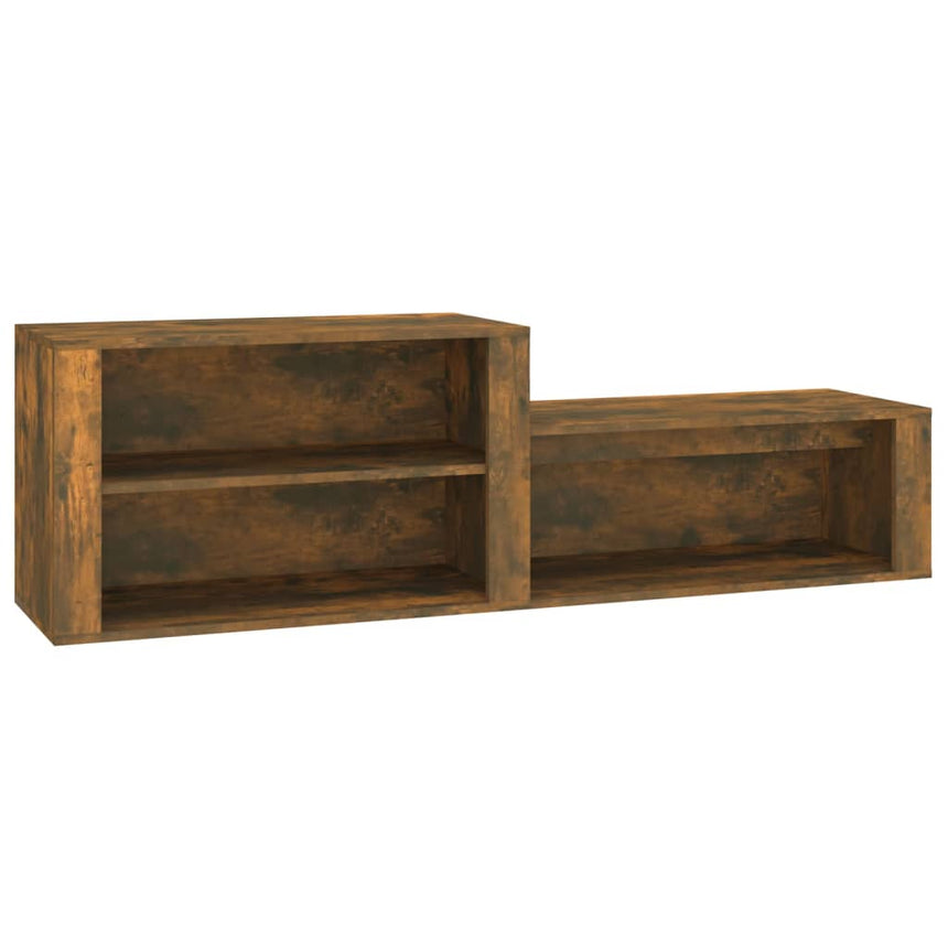 Schoenenkast 150X35X45 Cm Bewerkt Hout Kleurig Gerookt Eiken