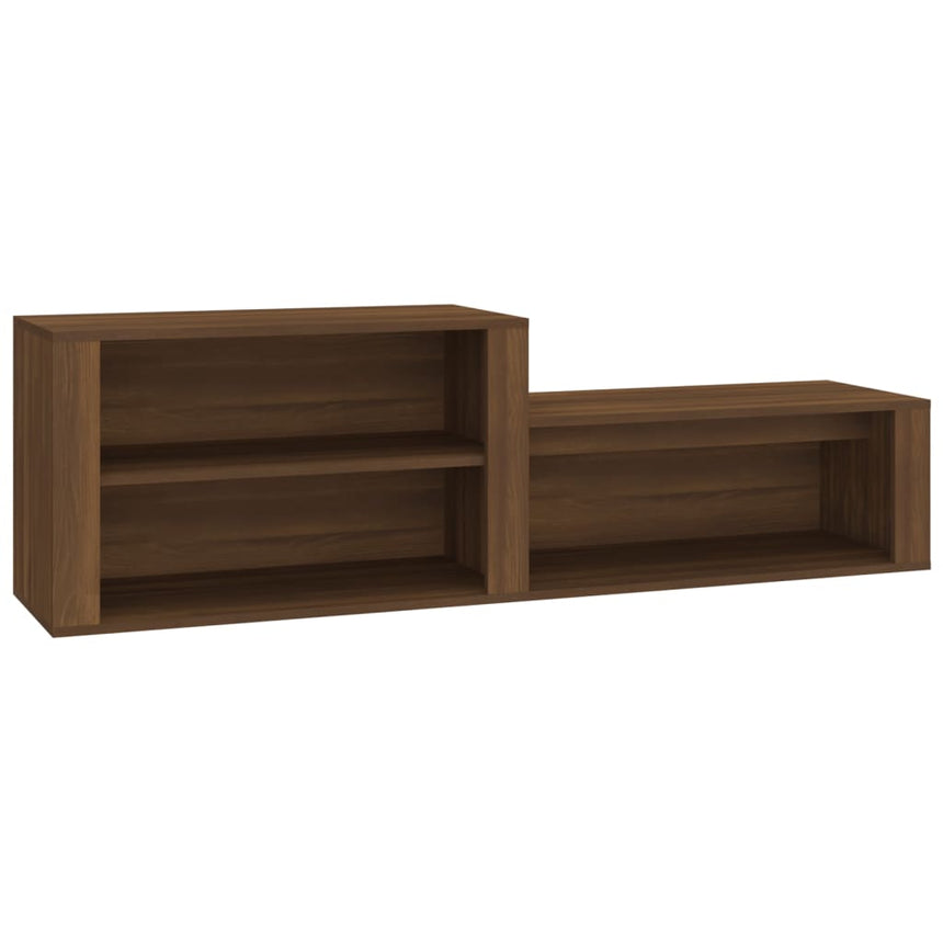 Schoenenkast 150X35X45 Cm Bewerkt Hout Bruin Eikenkleur