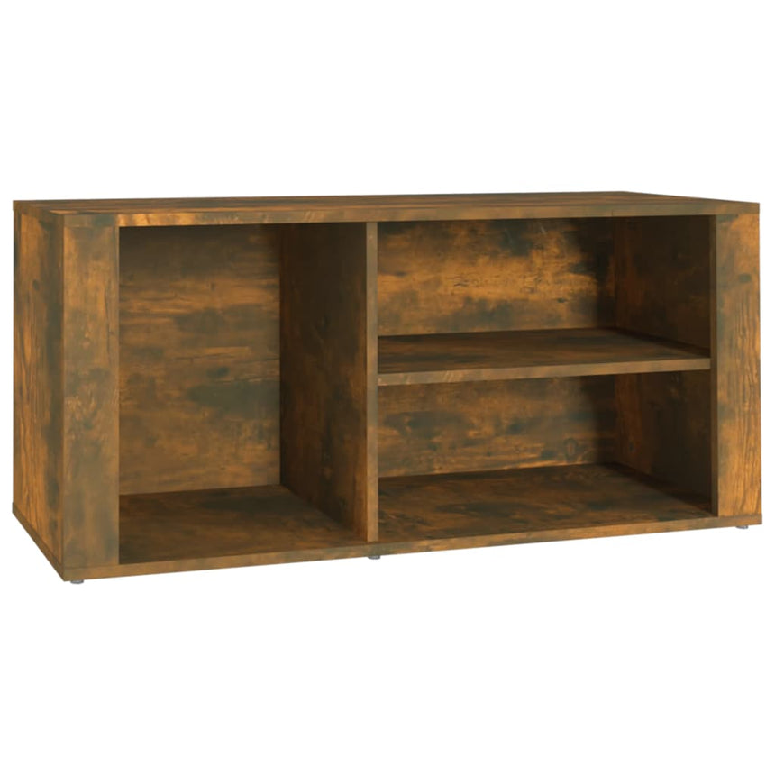 Schoenenkast 100X35X45 Cm Bewerkt Hout Kleurig Gerookt Eiken
