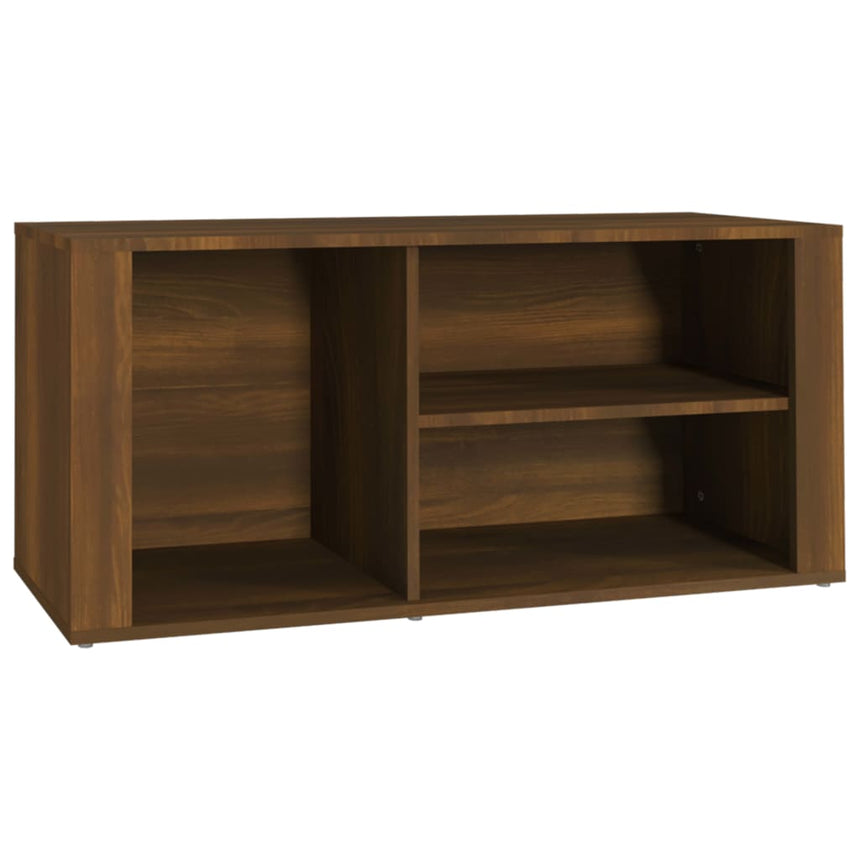 Schoenenkast 100X35X45 Cm Bewerkt Hout Bruin Eikenkleur