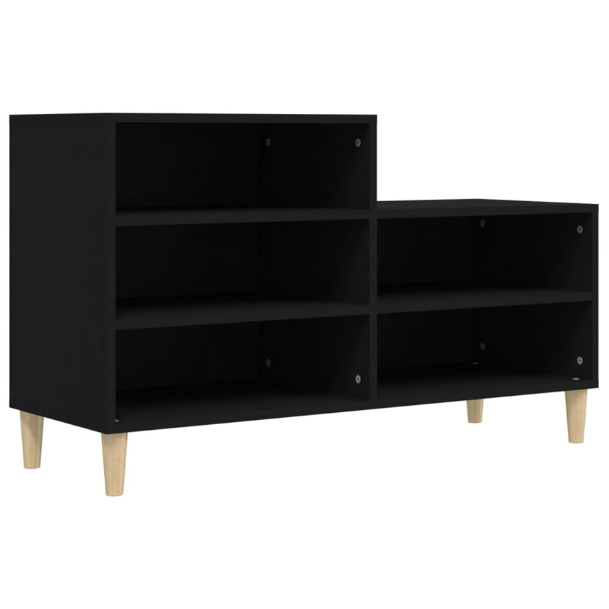 Schoenenkast 102X36X60 Cm Bewerkt Hout Zwart