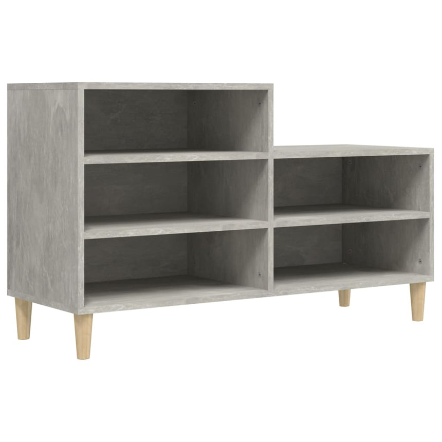 Schoenenkast 102X36X60 Cm Bewerkt Hout Betongrijs