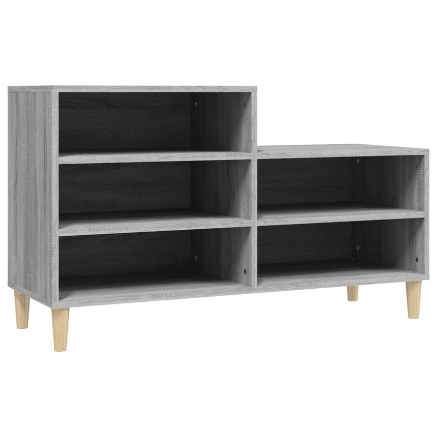 Schoenenkast 102X36X60 Cm Bewerkt Hout Sonoma Grijs Grijs Sonoma