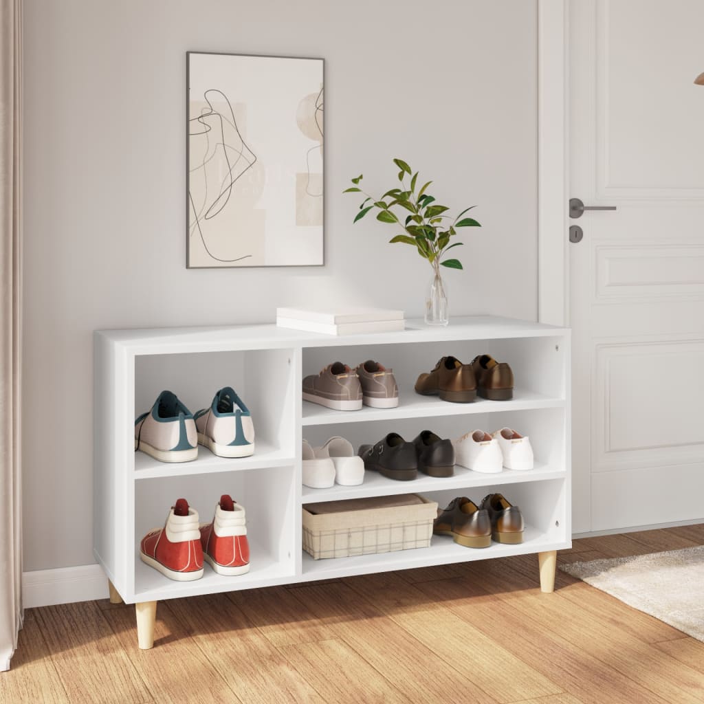 Schoenenkast 102X36X60 Cm Bewerkt Hout Wit