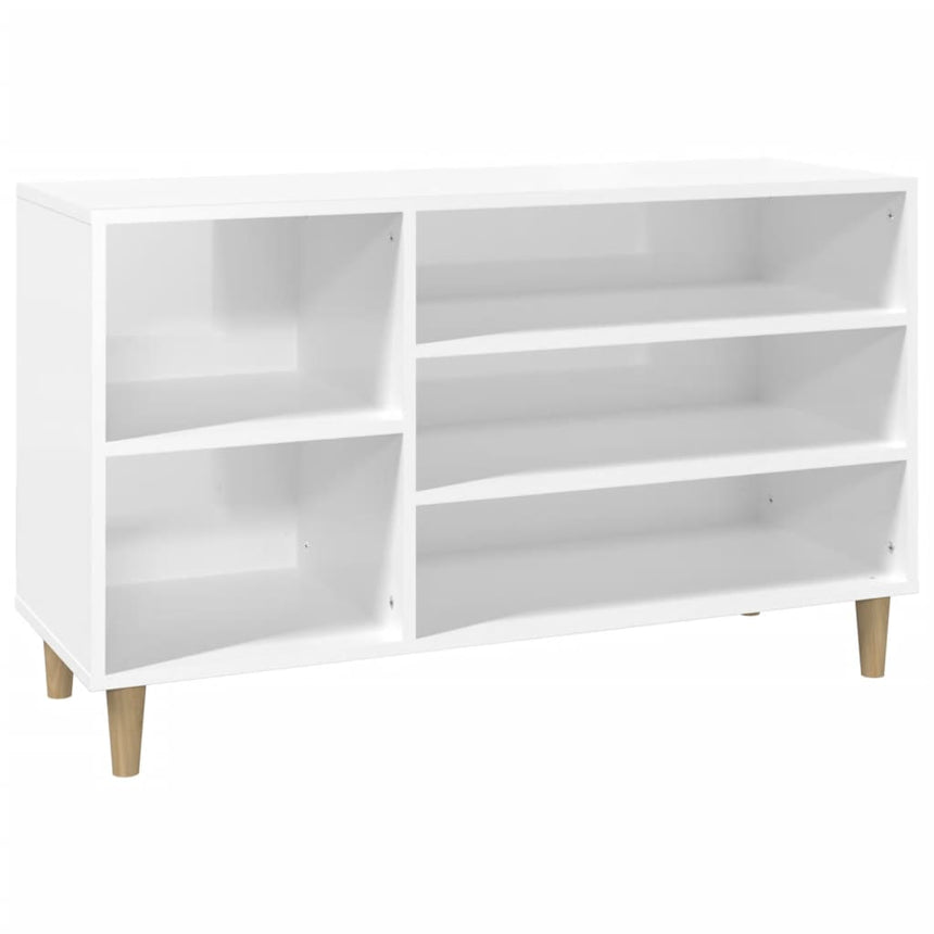 Schoenenkast 102X36X60 Cm Bewerkt Hout Hoogglans Wit