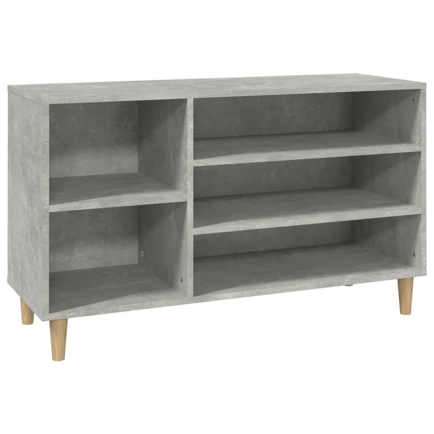 Schoenenkast 102X36X60 Cm Bewerkt Hout Betongrijs