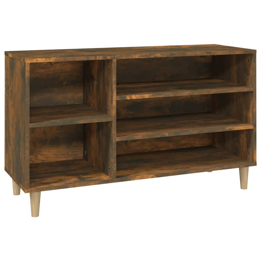 Schoenenkast 102X36X60 Cm Bewerkt Hout Kleurig Gerookt Eiken