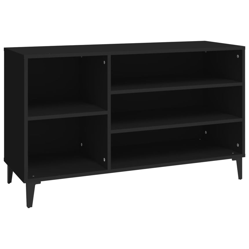 Schoenenkast 102X36X60 Cm Bewerkt Hout Zwart
