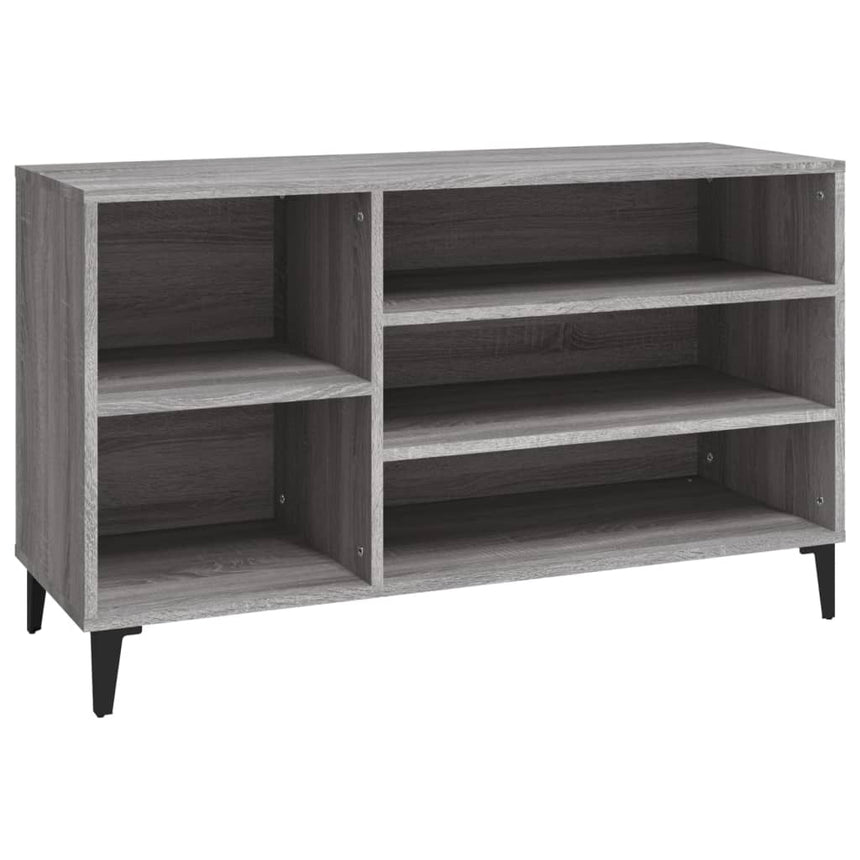 Schoenenkast 102X36X60 Cm Bewerkt Hout Sonoma Grijs Grijs Sonoma