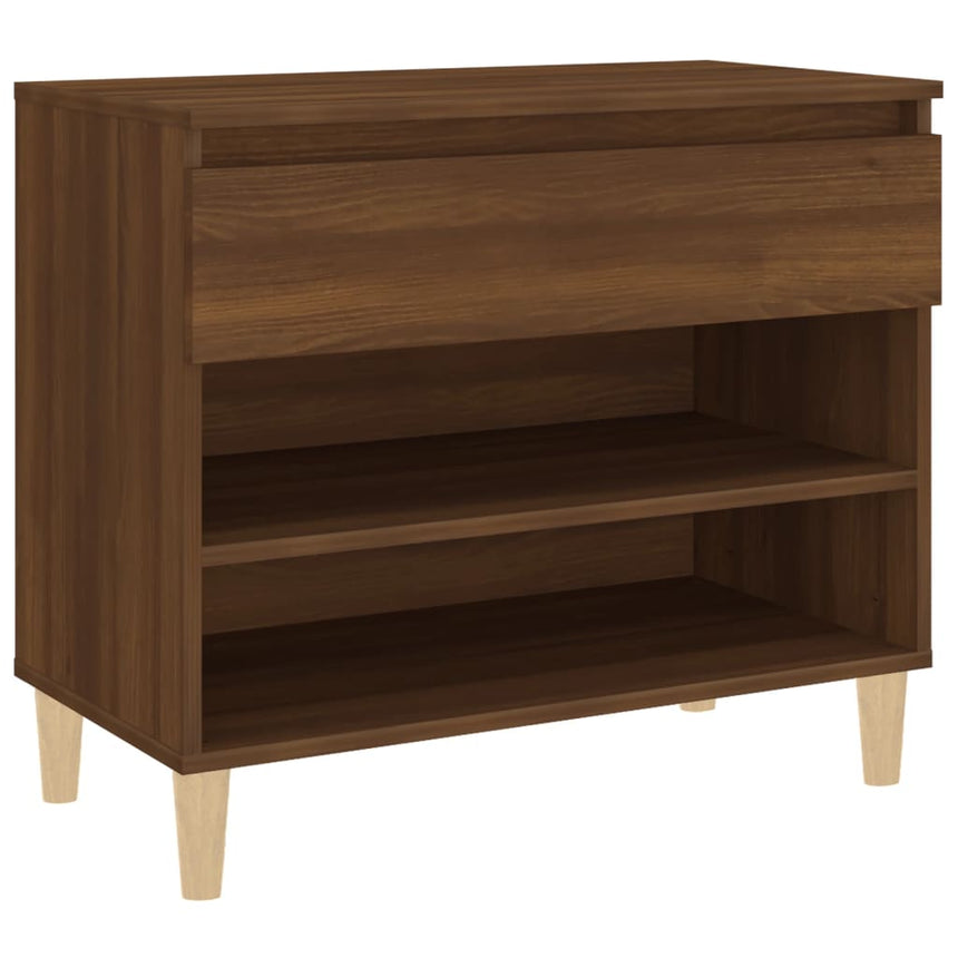 Schoenenkast 70X36X60 Cm Bewerkt Hout Bruin Eikenkleur