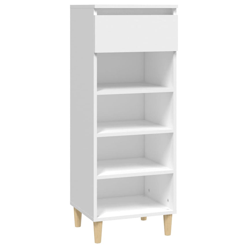 Schoenenkast 40X36X105 Cm Bewerkt Hout Wit