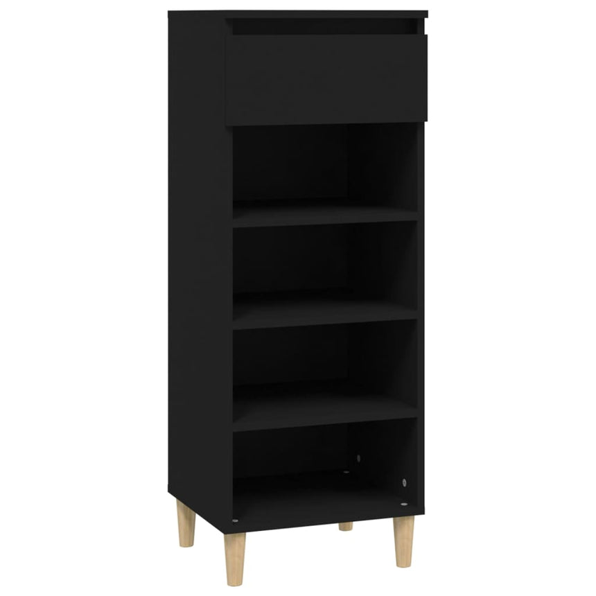 Schoenenkast 40X36X105 Cm Bewerkt Hout Zwart