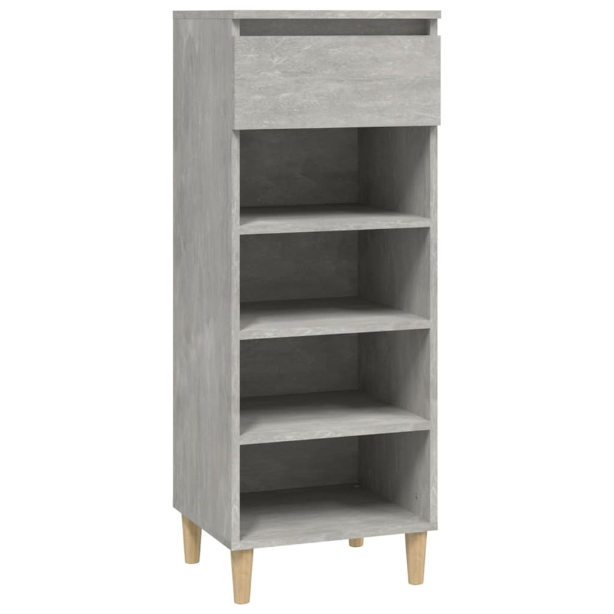 Schoenenkast 40X36X105 Cm Bewerkt Hout Betongrijs