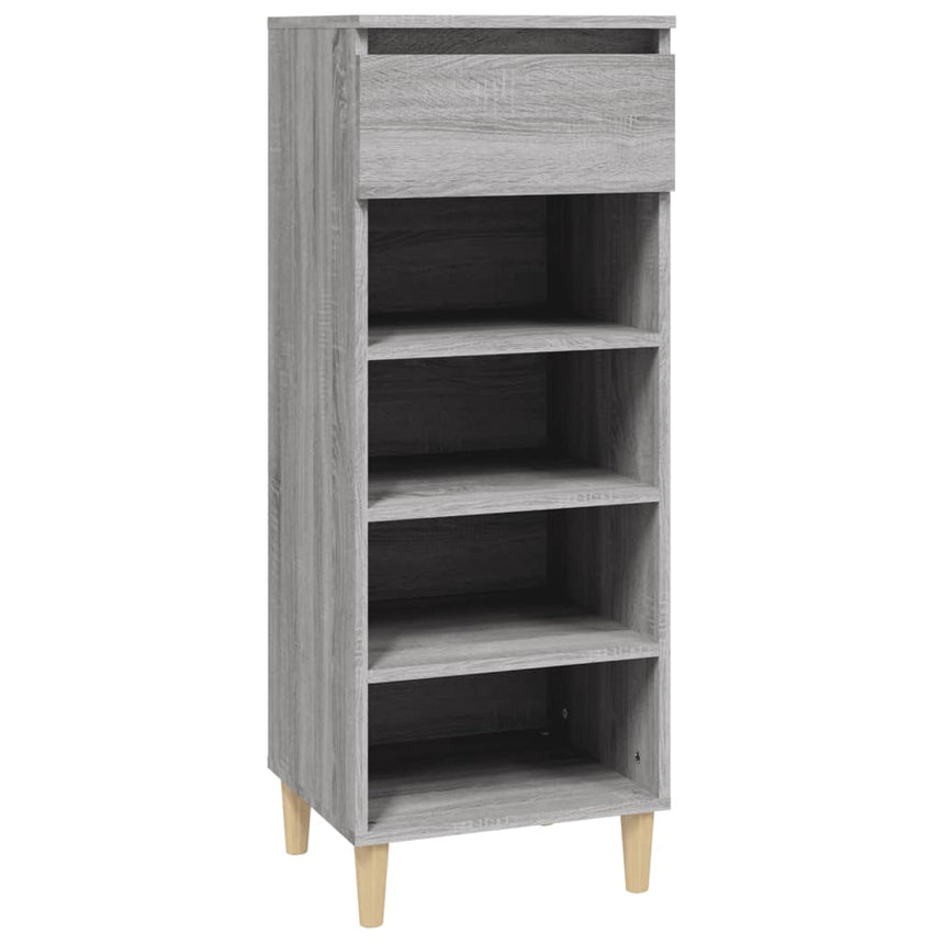 Schoenenkast 40X36X105 Cm Bewerkt Hout Grijs Sonoma