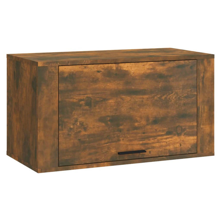 Wandschoenenkast 70X35X38 Cm Massief Grenenhout Gerookt Eiken