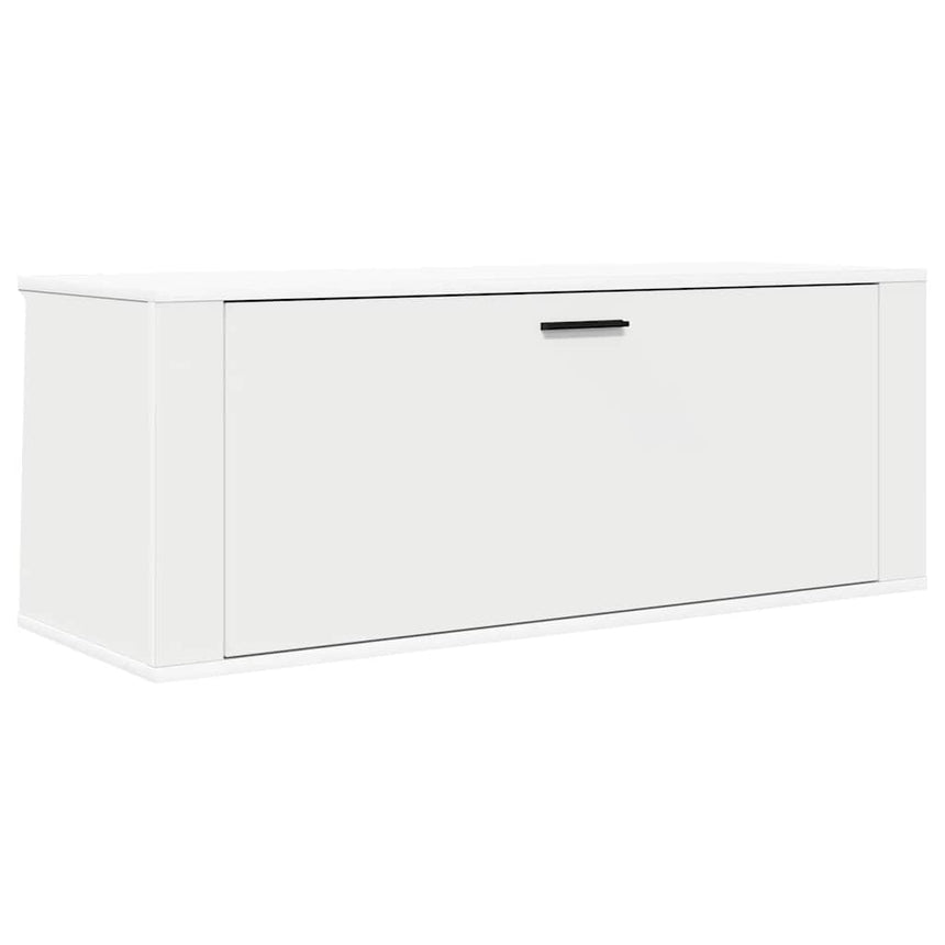 Wandschoenenkast 100X35X38 Cm Bewerkt Hout Wit